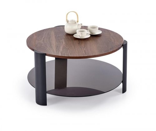 Журнальний столик HALMAR LIRA горіх 80см