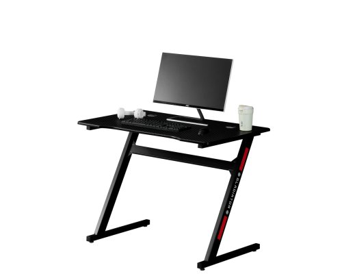 Стіл геймерський Стелс, чорний/карбон