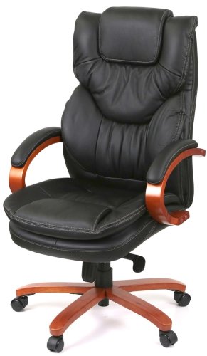 Крісло АКЛАС Флорида EX MB GB-233WW (Шкіра LC-A Black/PU Black) Код: 00163346