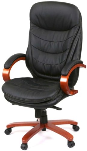 Крісло АКЛАС Валенсія Soft EX MB (Шкіра LC-A Black/PU Black) Код: 00005305