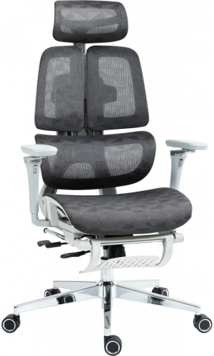 Офісне крісло GT Racer B-2450 White/Gray Офісне крісло GT Racer B-2450 White/Gray