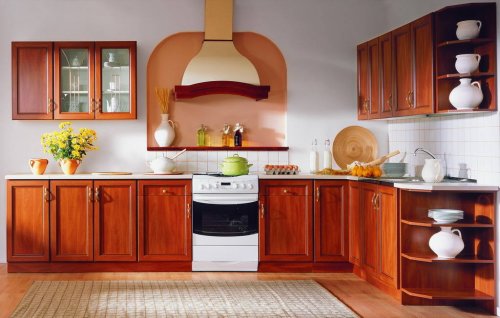 Кухня Nika,
фасад - РАМКА,
колір - яблуня темна