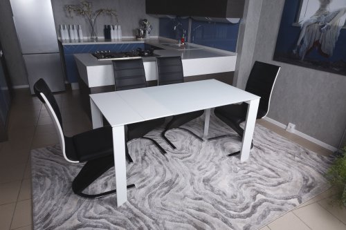 BRISTOL S Стіл обідній
Ширина 100-150х74х75 см
Висота 75 см
колір білий
матеріал стекло мат