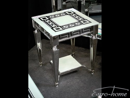 D375 Стіл журнальний
розмір 50х50х60 см
метав і скло біле