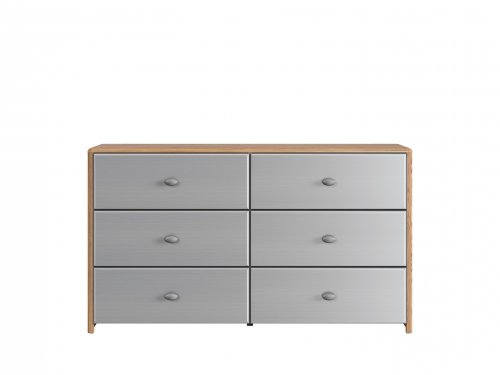 LEDA Комод  KOM6S
размер 160х91х42 см
цвет орех золотой/серебро