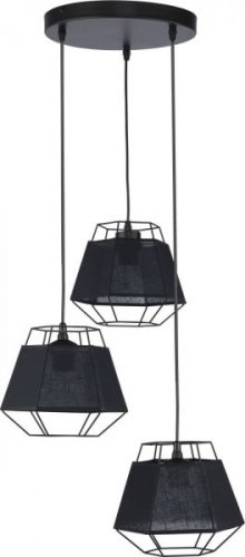CRISTAL BLACK  Люстра 1806
размеры 100х41 см
материал металл, пластик, абажур
цвет черный