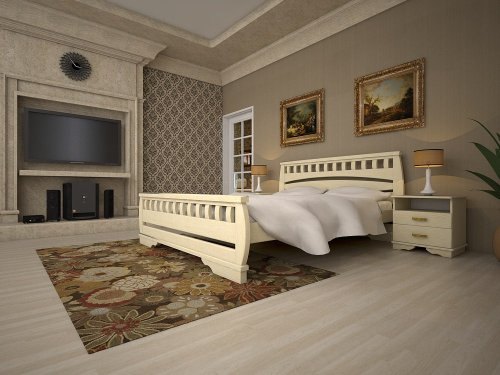 ТИС  АТЛАНТ 4 Кровать двухместная 180х200 см
размер 196х210х94 см
материал дерево
