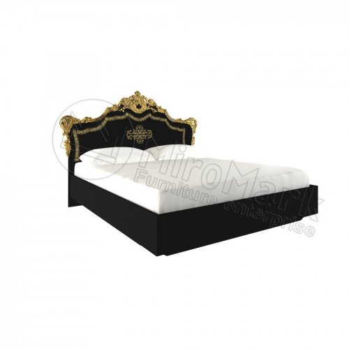 JENNIFER BLACK-GOLD Кровать 1,8х2,0 с каркасом JF-38-BL
размеры 2110х2101х1290
цвет глянец черный-золото