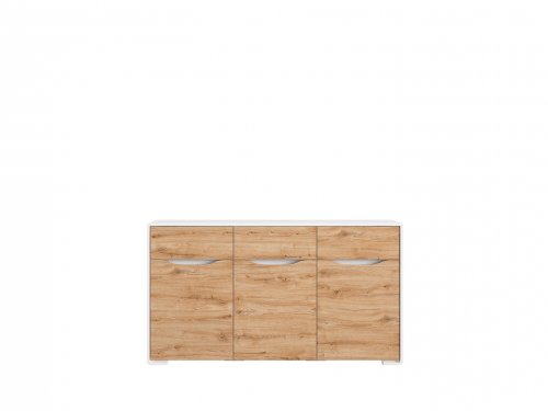 HAREN  Комод широкий KOM3D3S
размер 153х85х40 см
цвет белый/дуб