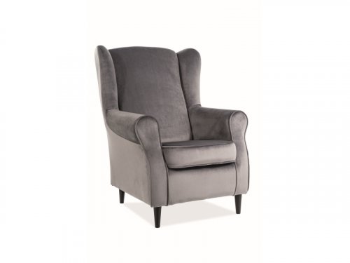 Signal Baron velvet венге / сірий (BARONV14)
розмір 101х53х75 см
матеріал тканина VELVET SZARY BLUVEL 14 / WENGE