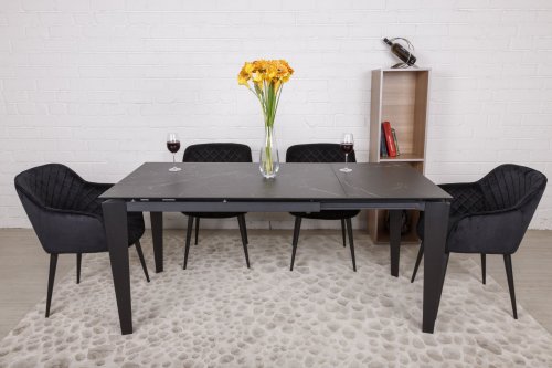 Стіл Nicolas Alta DF511T 120 кераміка чорний Матт
розмір 120-170х80х76 см