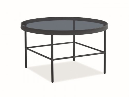 VANESSA  Стол журнальный черный стекло
размер 80x45 см