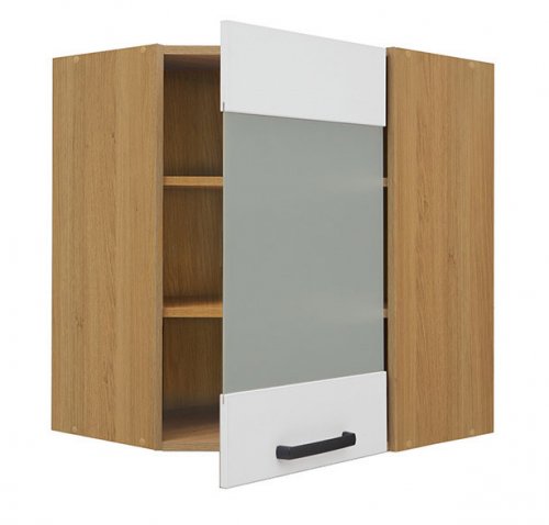 Кухонна вітрина начіпна кутова GNWU-60/72-LV/PV SEMI LINE BRW 