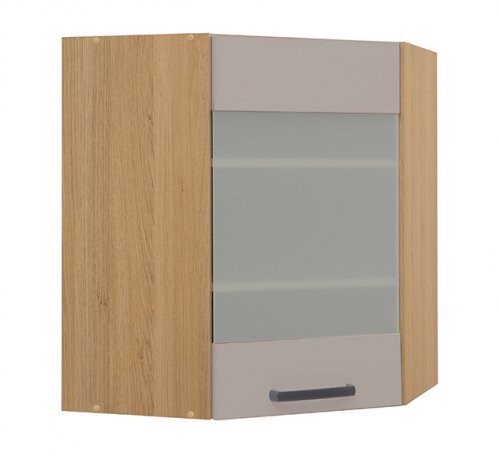 Кухонна вітрина начіпна кутова GNWU-60/72-LV/PV SEMI LINE BRW 