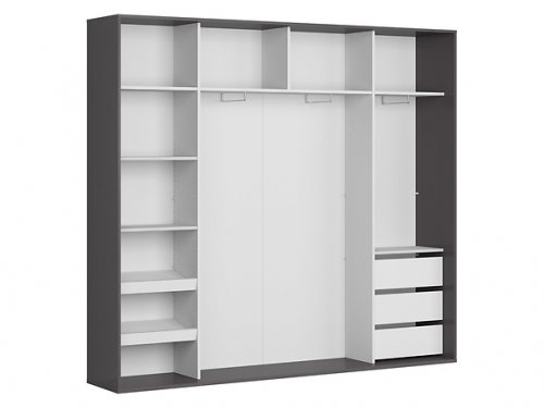 FLEX  Шкаф 240 Flex modrzew sibiu jasny/lustro
размер 240х218х45 см