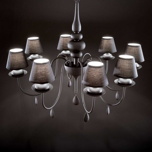 Люстра BLANCHE SP8 NERO код 111896
розмір Ø 920 x H min 900 / max 1800 mm