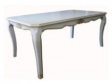 NICOLAS Classic 12 Стіл обідній
Розмір 150-185x90x78 см
Матеріал дерево гівея
колір молочний із золотом