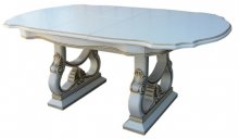 NICOLAS Classic 14 Стіл
Розмір 155-185x95x78 см
Масив дерева гівеї
колір білий із золотом