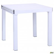 Стіл Пірей B179-76-2 750(1500)*750*750 База білий/Стекло білий