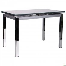Стол обеденный раскладной Глория с узором B179-34-2 хром/стекло платина
размер 110-170х74х75 см