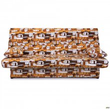 Диван-кровать Ньюс механизм "клик-кляк" боннель City brown с двумя подушками