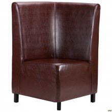 Диван Хит угловой на ножках (Н100), венге, 670*670*1100Н Мадрас дк браун