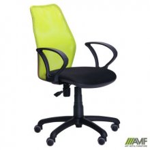 Кресло Oxi/АМФ-4 сиденье Сетка черная/спинка Сетка лайм