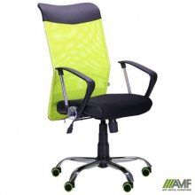 Крісло Аеро HB Line Color сидіння Сітка чорна,Неаполь N-20/спинка Сітка салатова, вст.Неаполь N-20