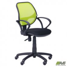 Крісло Байт/АМФ-4 сидіння Сітка чорна/спинка Сітка лайм