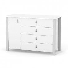 КОМОД ВЕРЕС МОНАКО 1200 (КОЛІР:  БІЛО-СІРИЙ)
Матеріал: ДСП, дерево.
Можливість установки пеленального блоку: так (50*70 або 72*80 см).
Габаритні розміри (Д*Ш*В, см): 120*49*81,7 (±0,3).