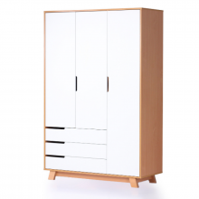 ШКАФ ВЕРЕС МАНХЭТТЕН 1200 С ЯЩИКАМИ (ЦВЕТ: БЕЛО-БУКОВЫЙ)