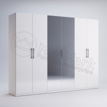 Family Шкаф  6-двірний  FM-16-WB
колір білий глянець
розмір 2104x2682x546