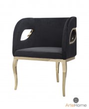 MORELLO Крісло GLAMUR GOLD/BLACK
колір чорний
розмір 78х55х59 см