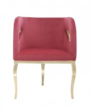MORELLO Крісло GLAMUR złoty/czerwony
колір червоний
розмір 78х55х59 см