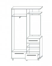 Прихожая Ниагара Шкаф с тумбой и зеркалом