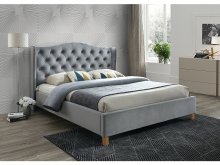 Двуспальная кровать Signal Aspen Velvet  180x200 серый ASPENV180SZD
размер 216X189X114H
