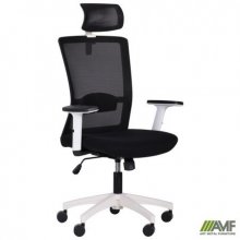 Крісло Uran White HR сидіння Сідней-07/спинка Сітка HY-100 чорна 