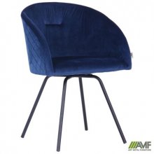 Крісло поворотне Sacramento чорний/велюр темно-синій