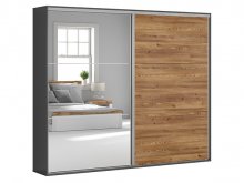 FLEX Шкаф для одежды 260 Flex modrzew sibiu złoty/lustro
размер 260х218х66 см
