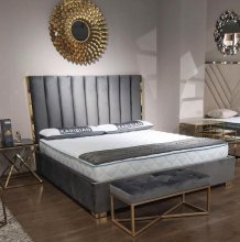 ФЕШН Ліжко двомісне 180 колір сірий
розмір 2030х2150х1400 см