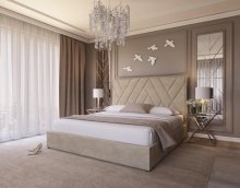 СТЕЛЛА Ліжко 160 з підйомним механізмом бежевий
розмір 1720x2120x1400