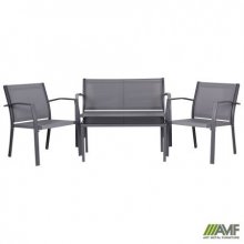 Комплект садових меблів Art Metal Furniture Camaron темно-сірий/сірий (521839)