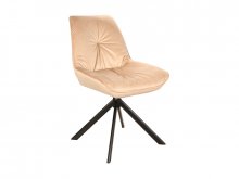 BOOGIE I Стул тканевой  VELVET CZARNY STELAŻ / BEŻ BLUVEL 28