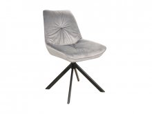 BOOGIE I Стілець тканинної VELVET CZARNY STELAŻ / SZARY BLUVEL 14
