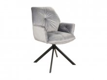 BOOGIE II Крісло м'яке тканинне VELVET CZARNY STELAŻ / SZARY BLUVEL 14