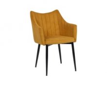 MONTE SZTRUKS Крісло тканинне CZARNY STELAŻ / CURRY FJORD 66