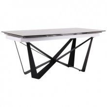 Стіл обідній розкладний Vincent black/зeramics Tatuario bianco
розмір 160-240х90х75 см