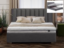 MARANI VELVET Кровать с подьемным механизмом 160x200 цвет SZARY/CHROM TAPICERKA BLUVEL 14