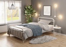 LINDA Кровать металлическая 120 белая
размер 124/209/93 см 