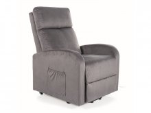 ODYS  Кресло для отдыха  VELVET SZARY BLUVEL 14